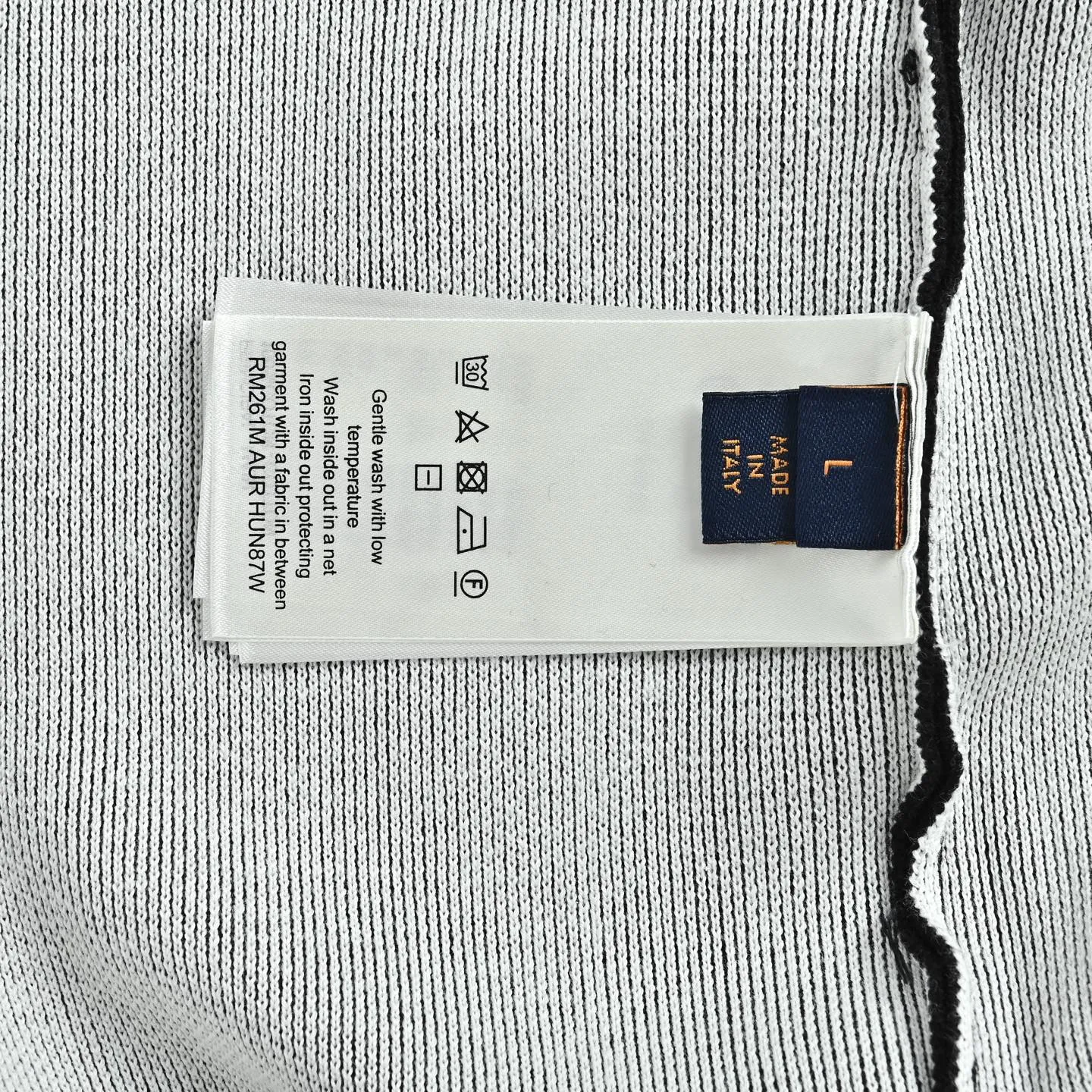 Louis Vuitton/Louis Vuitton intarsia jacquard logo cotton blend hooded jacket